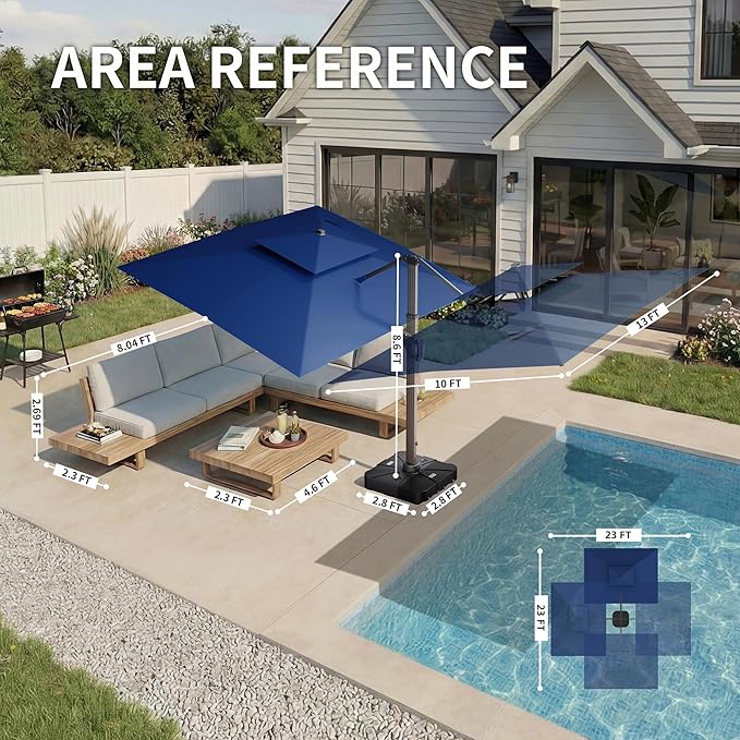 10 X 13 FT Cantilever Patio Umbrella - Image 4