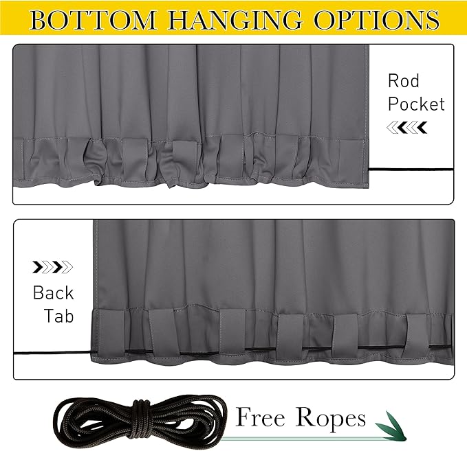 NICETOWN 2 Panels Outdoor Curtains - Image 3