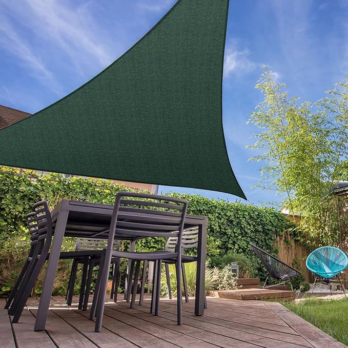 E&K Sunrise 22' x 22' x 22' Sun Shade Sail Triangle Canopy Shade Cover UV Block - Image 7