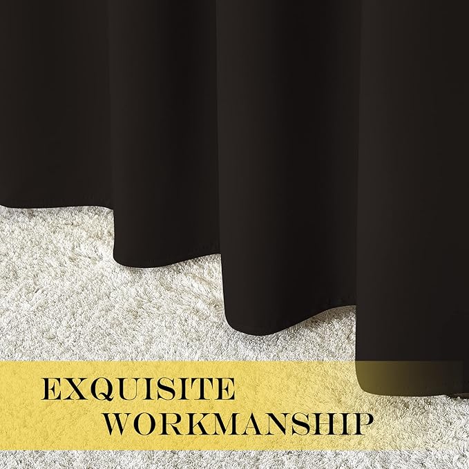 NICETOWN Room Divider Curtain 132 Inches Long, Wide Blackout Sliding Door - Image 5