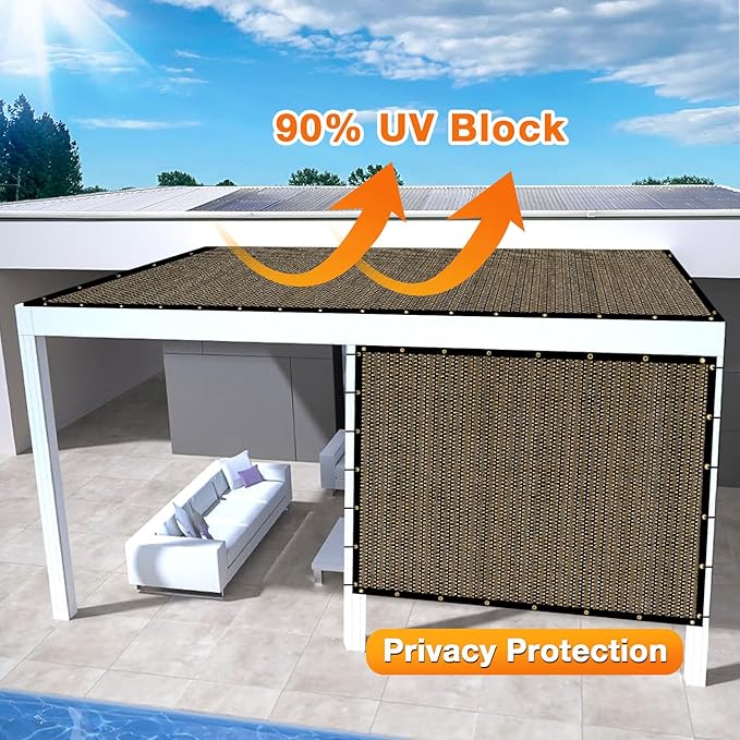 Artpuch Outdoor Pergola Shade Cover 8x11 FT Sun Shade Cloth - Image 3