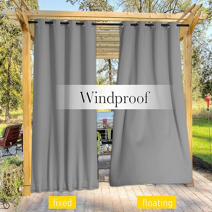 NICETOWN 2 Panels Outdoor Curtains - Image 6