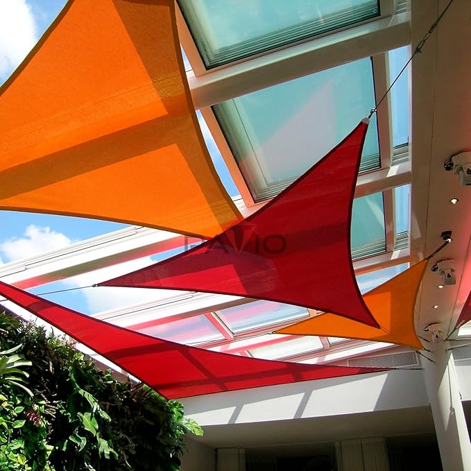 Patio Paradise 10' x 10' x 9'10" Sun Shade Sail Triangle Canopy, Permeable - Image 4