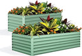 GarveeLife 2pcs 8x4x2 ft Galvanized Raised Garden Bed, Rust-Resistant Raised by GarveeLife