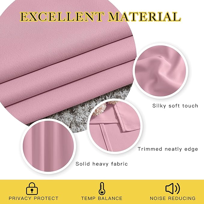 NICETOWN Patio Door Curtain Sound Blocking, Bedroom Privacy Room Divider Curtain - Image 2