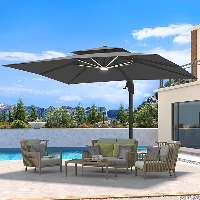 10 X 13 FT Cantilever Patio Umbrella by Ombrellon