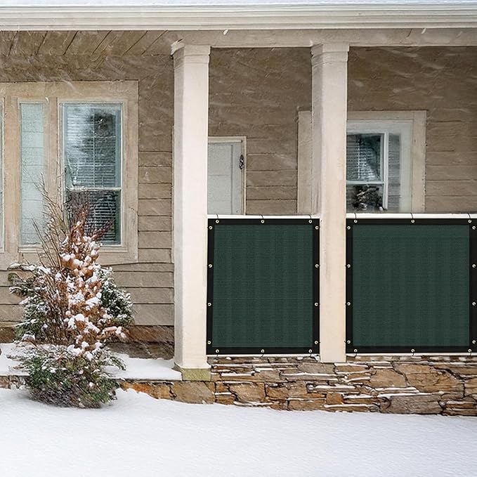 UPGRADE Privacy Fence Screen 8'x26' Dark Green Outdoor 90% Visibility Blockage - Image 8