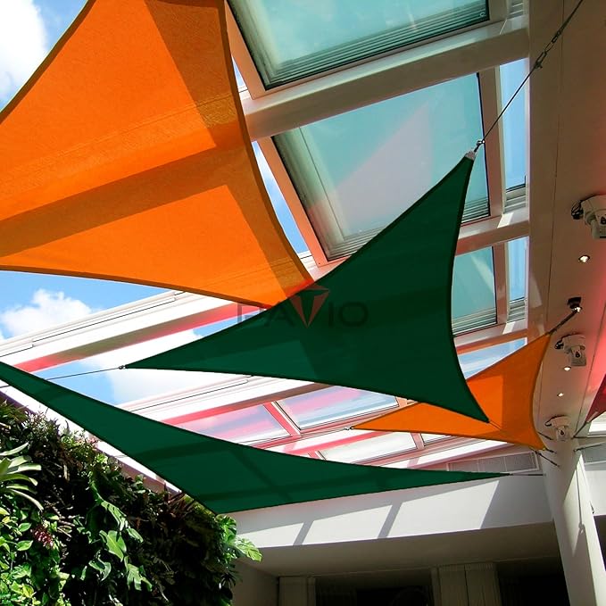 Patio Paradise 15' x 15' x 15' Sun Shade Sail Triangle Canopy Shade Cloth - Image 5