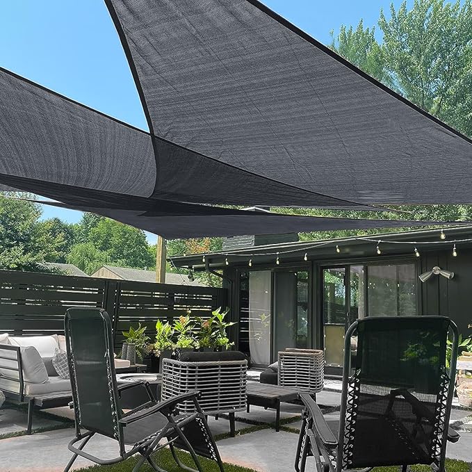LOVE STORY Custom Size 8'x9'x12' Graphite Grey Sun Shade Sail Right Triangle by LOVESTORY