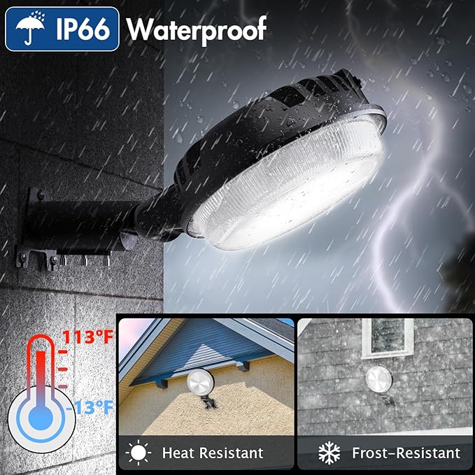 2 Pack 150W LED Barn Light, 20000LM Dusk to Dawn Security Light - Image 5