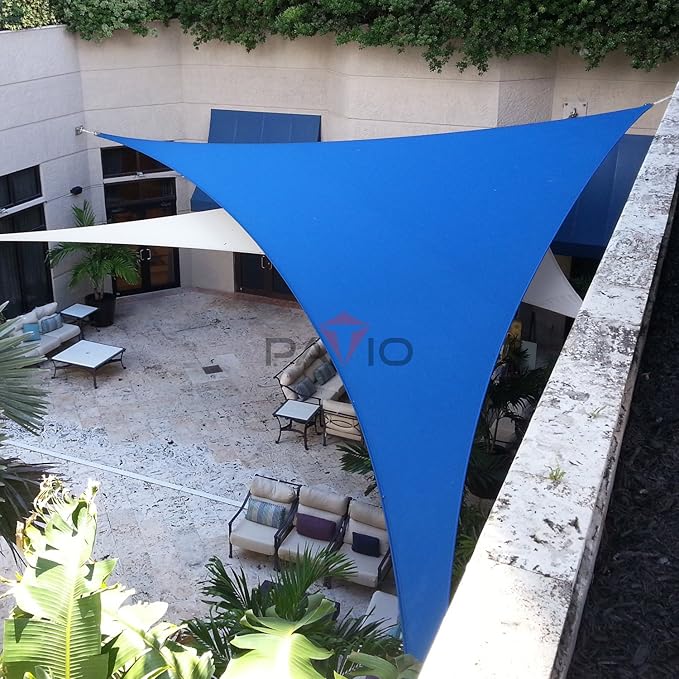 Patio Paradise 18' x 18' x 18' Sun Shade Sail Triangle Canopy Shade Cloth - Image 5