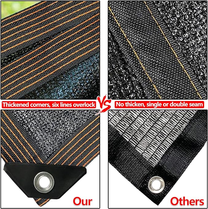 QLOFEI Shade Cloth for Garden, 90% Sunblock Neting Cover Shade Cloth - Image 5