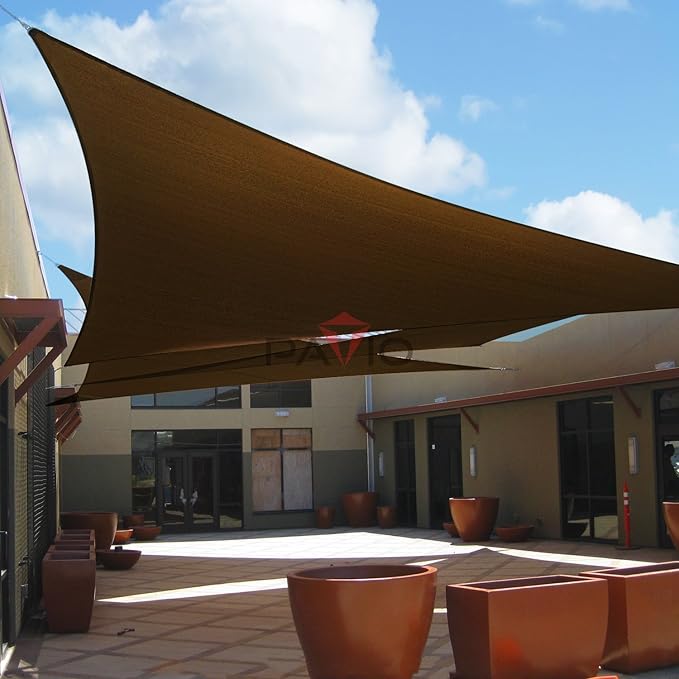 Patio Paradise 23' x 23' x 23' Sun Shade Sail Triangle Canopy Shade Cloth - Image 6