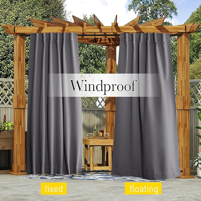 NICETOWN 2 Panels Outdoor Curtains - Image 5