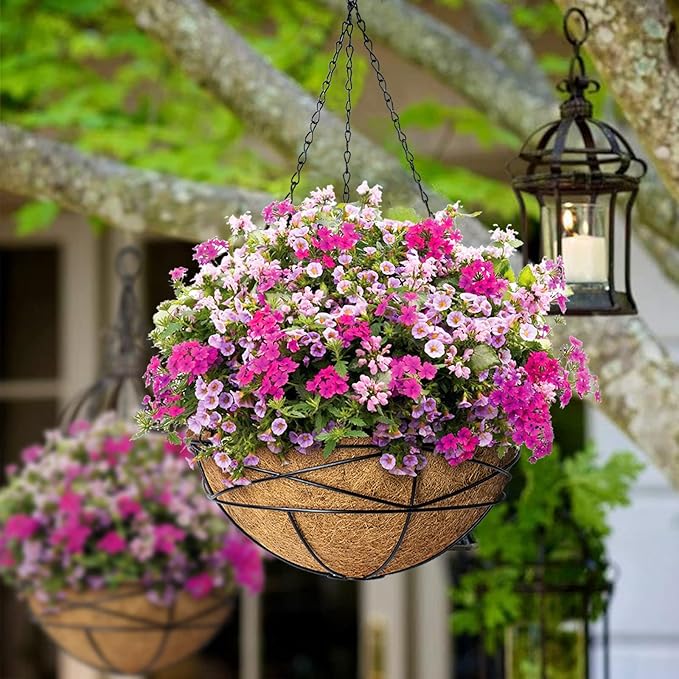 2 Pack 14 Inch Hanging Flower Baskets - Image 2
