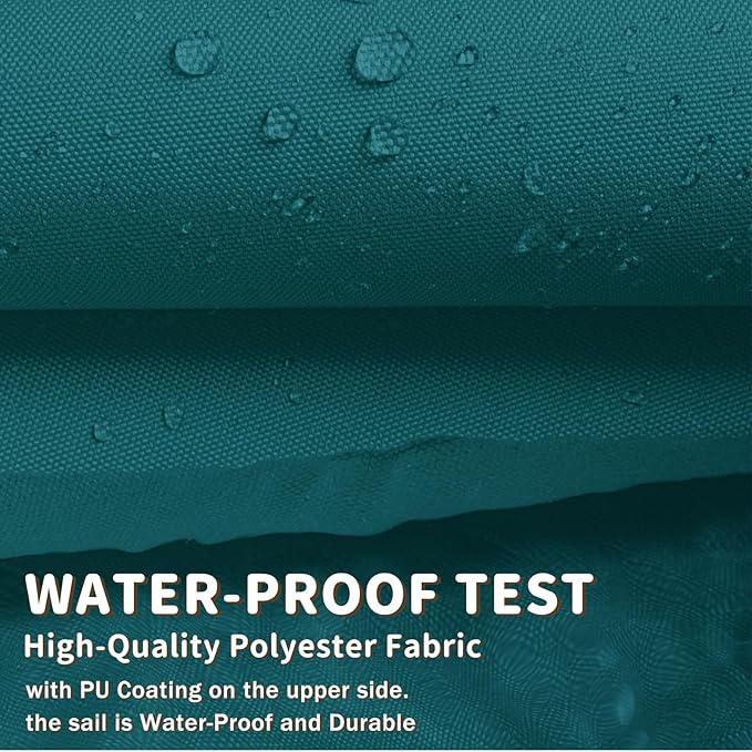 LOVE STORY Rectangle 5'x8' Waterproof Sun Shade Sail Canopy UV Block - Image 6