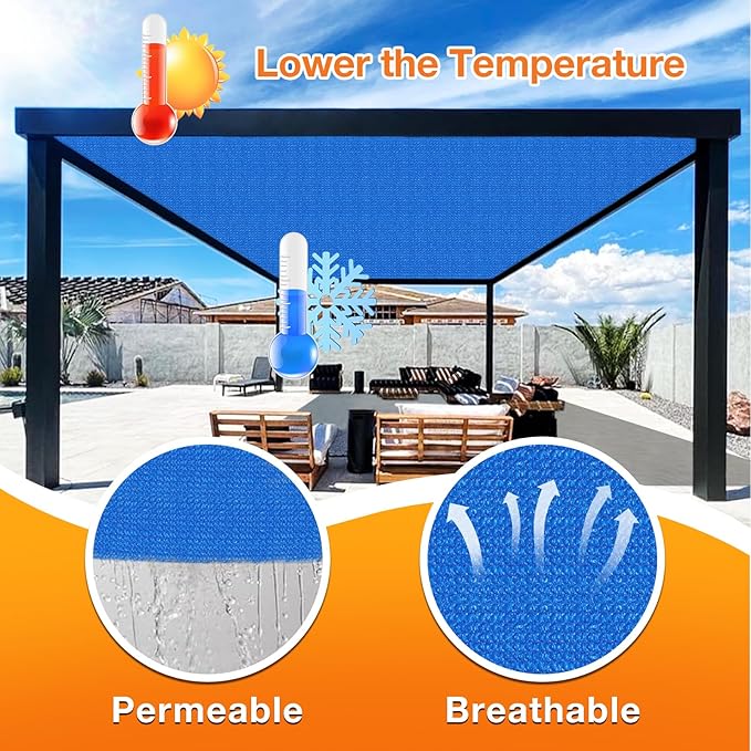 Artpuch Outdoor Pergola Shade Cover 4' X 18' Sun Shade Cloth - Image 4
