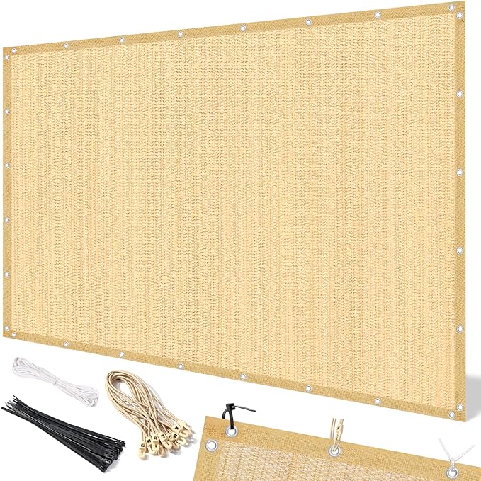Artpuch 90% Sun Shade Cloth, 6 x 10 FT Pergola Shade Cover Canopy by Artpuch