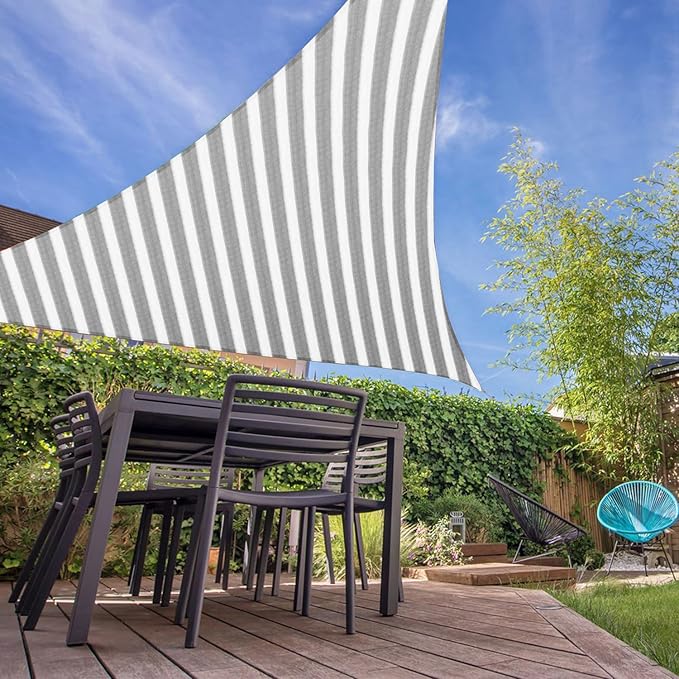 E&K Sunrise 10' x 10' x 10' Sun Shade Sail Triangle Canopy Shade Cover UV Block - Image 7
