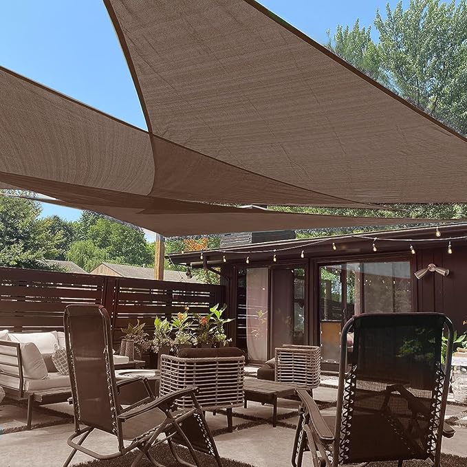 LOVE STORY 8' x 8' x 8' Sun Shade Sails Triangle Sunshades Sail Shade Canopy by LOVESTORY