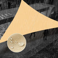 SUNNY GUARD Waterproof Sun Shade Sail 14'x14'x19.8' Sand Right Triangle UV by SUNNYGUARD