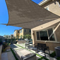 SUNLAX Sun Shade Sail 12' x 12' x 12' Brown Triangle Canopy Sail Shade Cover UV by SUNLAX