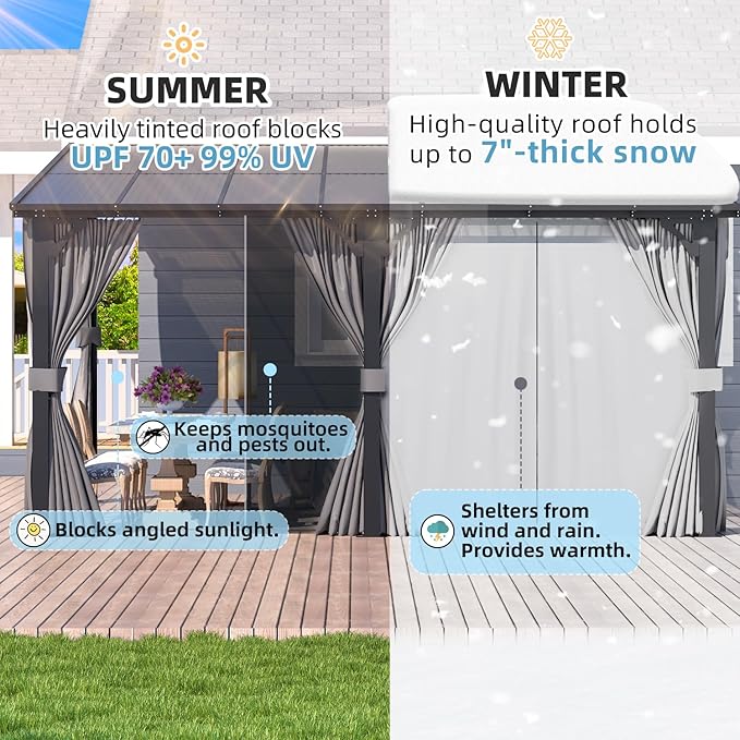 AECOJOY 20' x 8' Outdoor Gazebo Pergola - Image 2
