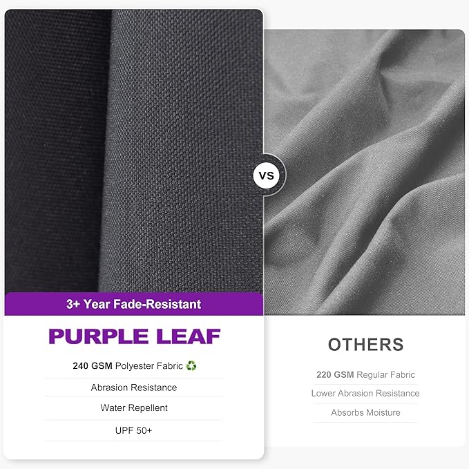PURPLE LEAF 9.8' X 9.8' Tilting Patio Umbrella - Image 4