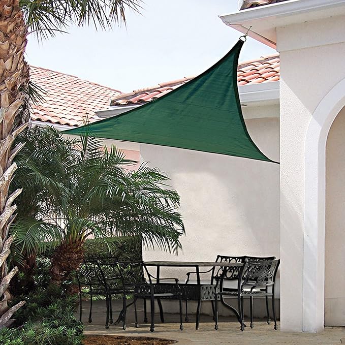 E&K Sunrise 21' x 21' x 21' Sun Shade Sail Triangle Canopy Shade Cover UV Block - Image 8