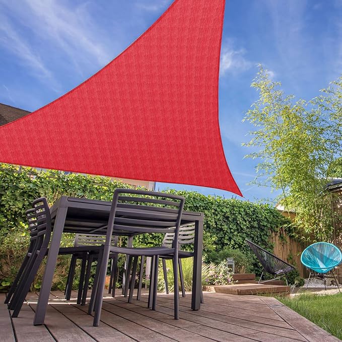 E&K Sunrise 16' x 16' x 16' Sun Shade Sail Triangle Canopy Shade Cover UV Block - Image 7