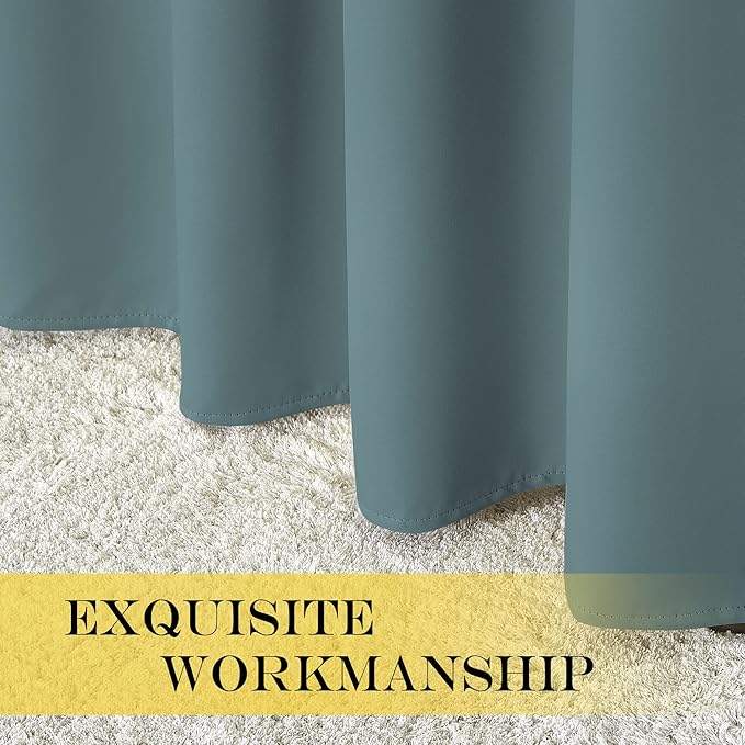 NICETOWN Greyish Blue Blackout Curtain - Image 6