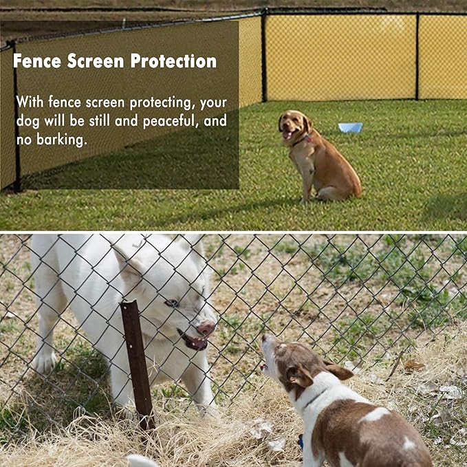 UPGRADE Privacy Fence Screen 8'x8' Sand Outdoor 90% Visibility Blockage 170 GSM - Image 7