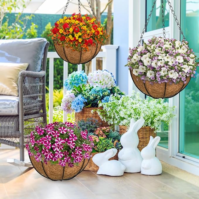 ZeeDix 2 Pack 16 Inch Large Hanging Baskets - Image 6