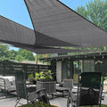 LOVE STORY Custom Size 9'x12'x15' Dark Grey Sun Shade Sail Right Triangle by LOVESTORY