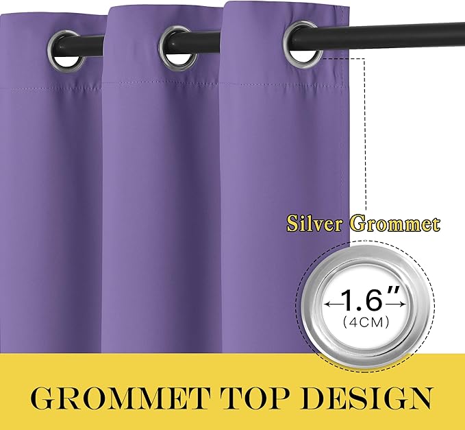 NICETOWN Blackout Sliding Door Curtains 84 Inch Length, Extra Wide Room Divider - Image 5