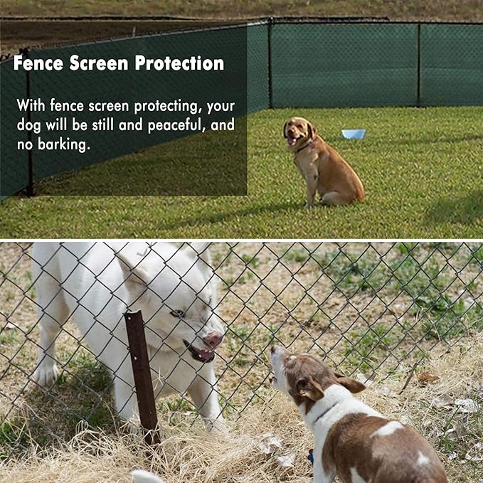 UPGRADE Privacy Fence Screen 3'x24' Dark Green Outdoor 90% Visibility Blockage - Image 7