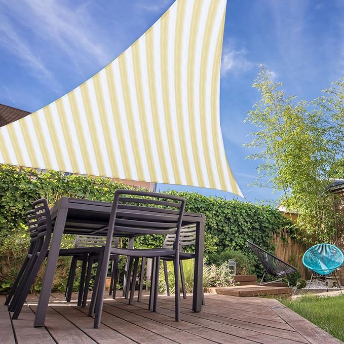 E&K Sunrise 12' x 12' x 12' Sun Shade Sail Triangle Canopy Shade Cover UV Block - Image 7