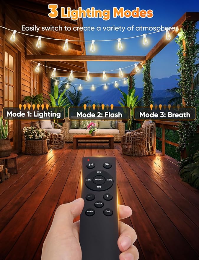 Brightever 120FT LED Outdoor String Lights - Image 3
