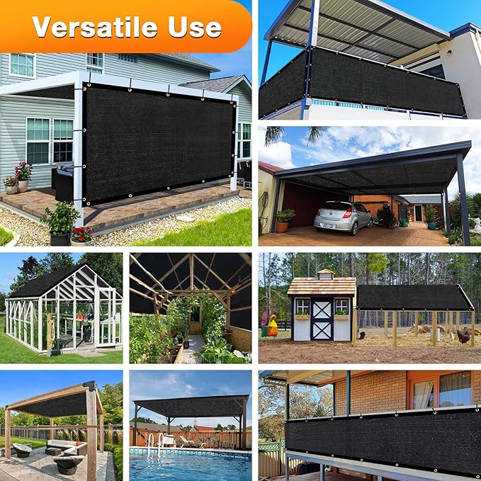 Artpuch Outdoor Pergola Shade Cover 10x22 FT Sun Shade Cloth - Image 6