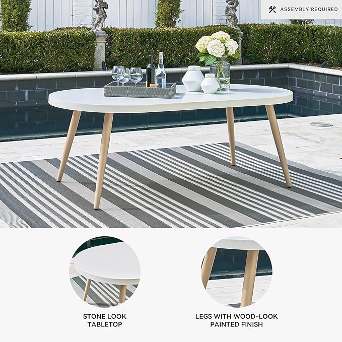 Signature Design by Ashley Seton Creek Casual Aluminum Outdoor Dining Table - Image 4
