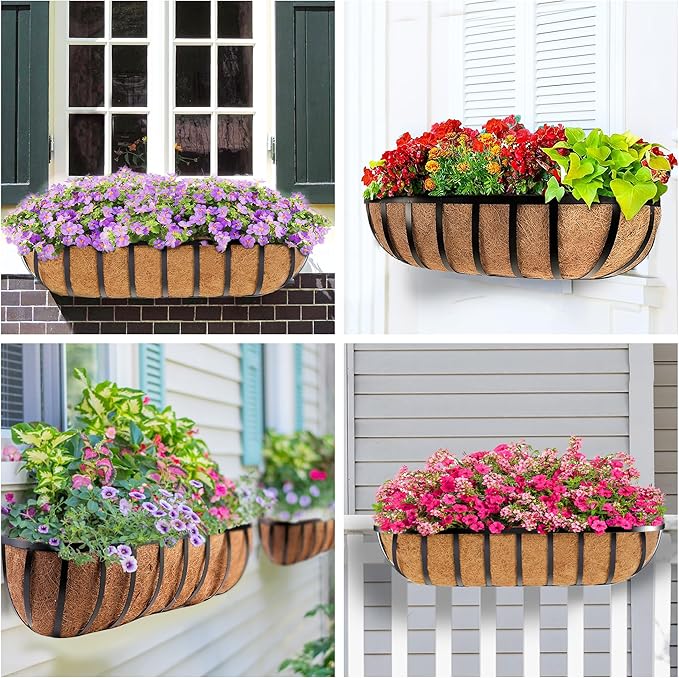 Y&M 30" Coco Liner for Window Box Deck Basket Planter Trough Coconut Fiber - Image 7