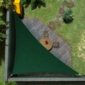 Amgo Custom Size 17' x 24' x 29.4' Green Right Triangle Sun Shade Sail UPF50+ by Amgo