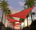 Amgo Custom Size 8' x 8' x 8' Red Triangle Sun Shade Sail Order to Make Canopy by Amgo