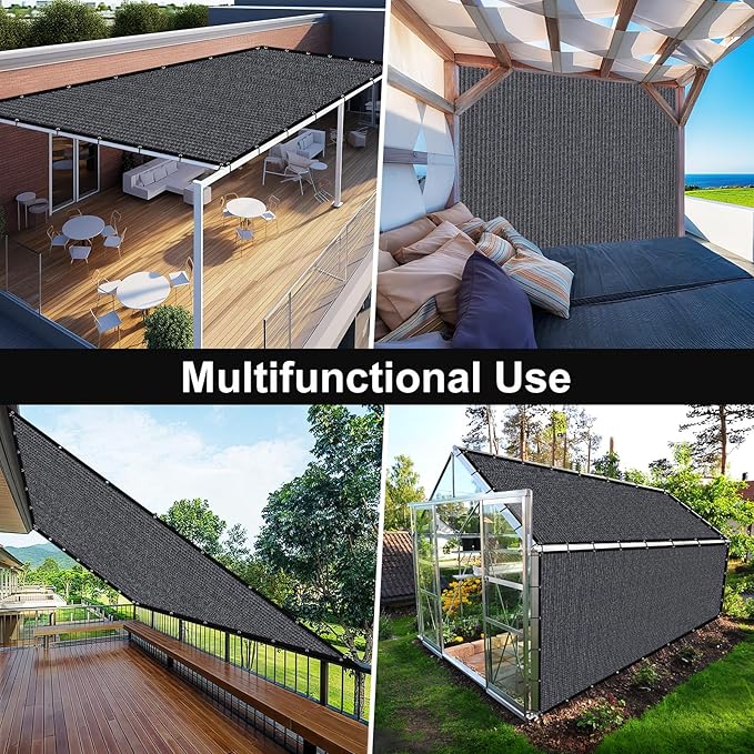Artpuch 90% Sun Shade Cloth, 8 x 20 FT Pergola Shade Cover Canopy - Image 8