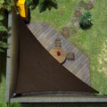 Amgo 20' x 20' x 28.3' Brown Right Triangle Sun Shade Sail UPF50+ Canopy Awning by Amgo