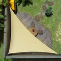 Amgo Custom Size 11' x 22' x 24.6' Beige Right Triangle Sun Shade Sail Order to by Amgo