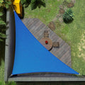 Amgo Custom Size 13' x 19' x 23' Blue Right Triangle Sun Shade Sail UPF50+ by Amgo