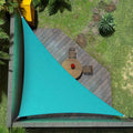 Amgo Custom Size 19' x 21' x 28.3' Turquoise Triangle Sun Shade Sail UPF50+ by Amgo
