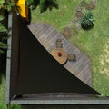 Amgo Custom Size 7' x 14' x 15.7' Black Right Triangle Sun Shade Sail UPF50+ by Amgo